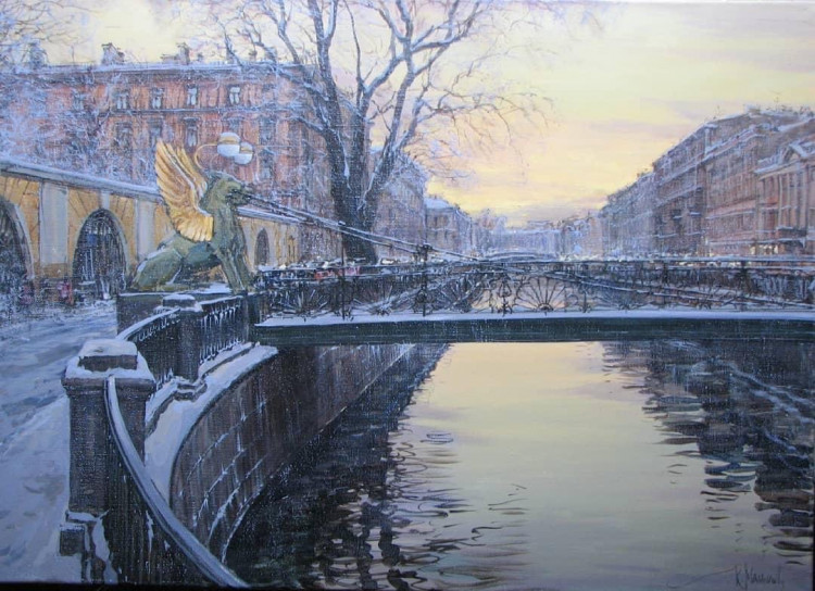 Банковский мост зимой 